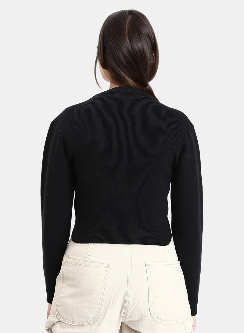 Ravin Women Cropped Long Sleeve Knit Pullover - Image 2